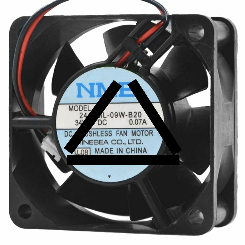 NMB 2410ML-09W-B20 DC 34V 0.07A 2 Wires / 3 Wires Brushless Axial Cooling Fan