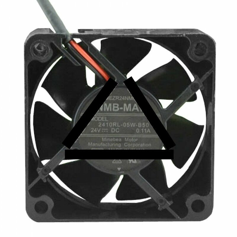 NMB 2410RL-05W-B50 DC 24V 0.11A 2 Wires Axial Cooling Fan