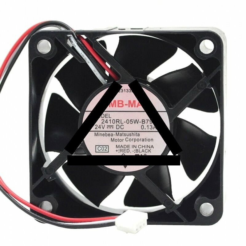 NMB 2410RL-05W-B79 DC 24V 0.13A 3 Wires Axial Cooling Fan