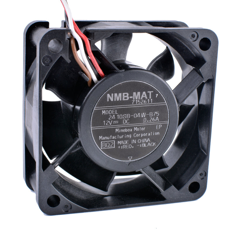 مروحة NMB 2410SB-04W-B75 DC12V 0.26A 4 أسلاك بمحمل كروي مزدوج