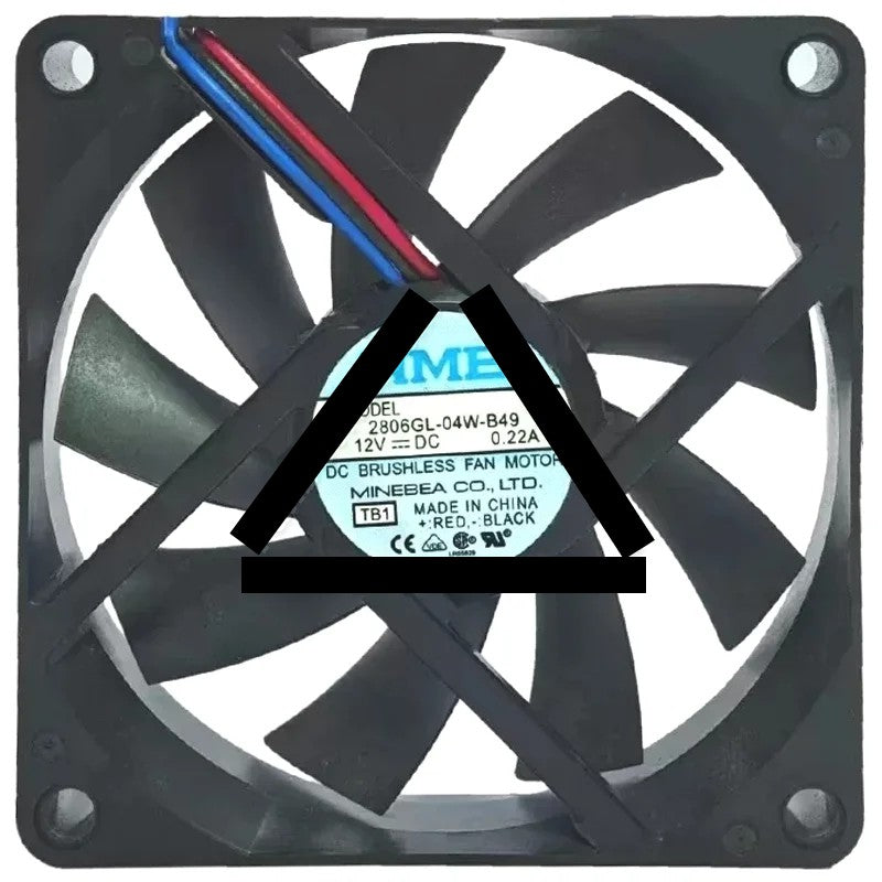 NMB 2806GL-04W-B49 12V 0.22A DC Brushless 3 Wires Axial Cooling Fan