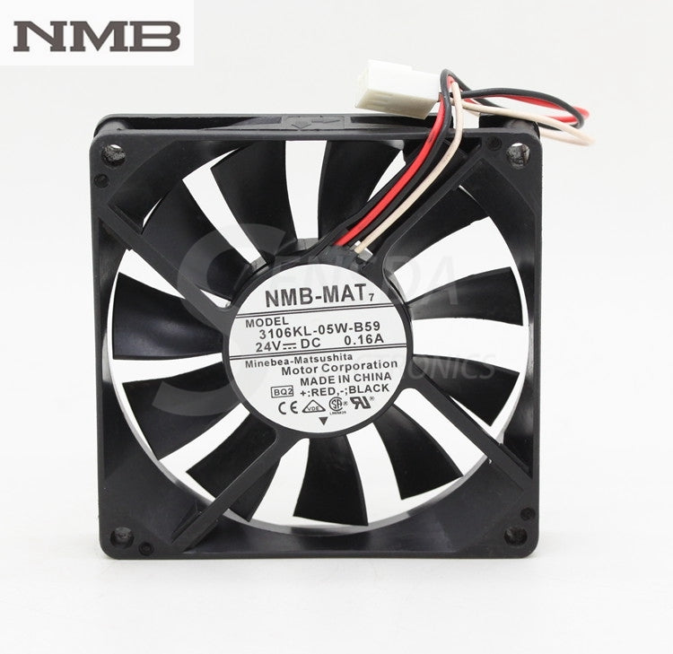 NMB 3106KL-05W-B59 8015 8CM 24V 0.16A three-wire inverter cooling fan