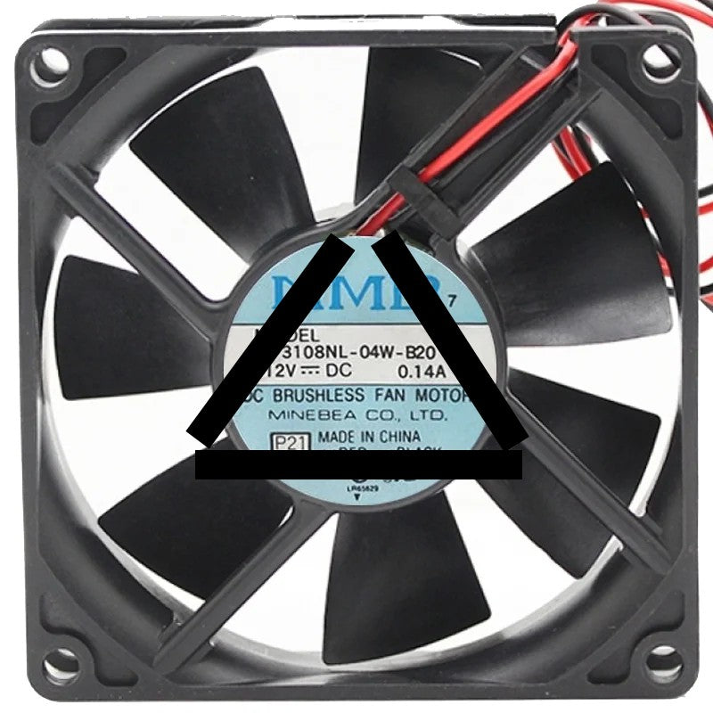 NMB 3108NL-04W-B20 12V 0.14A DC Brushless 2 Wires Axial Cooling Fan