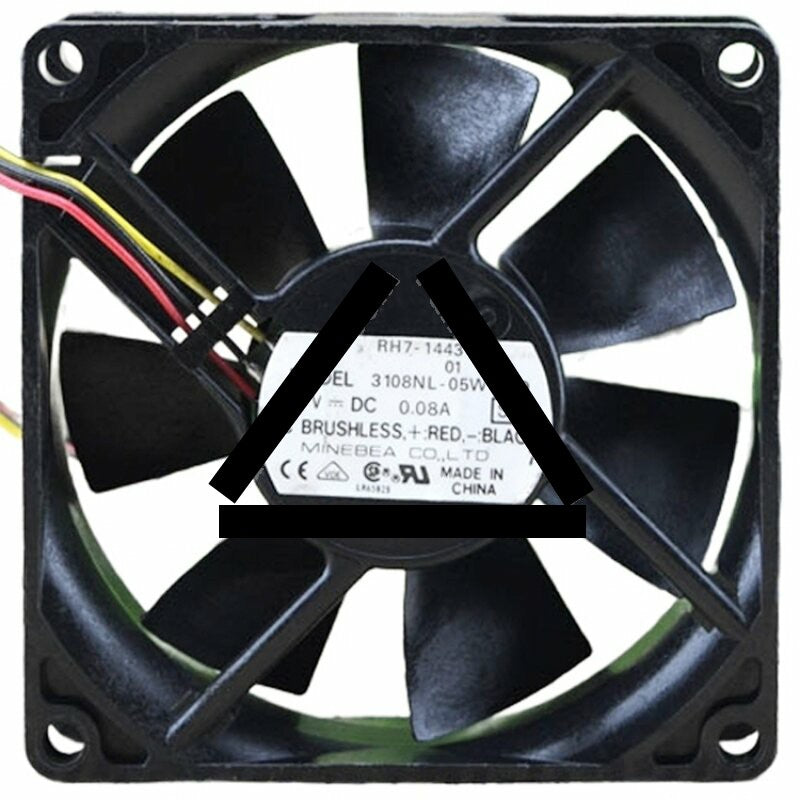 NMB 3108NL-05W-B29 DC 24V 0.08A 3 Wires Brushless Axial Cooling Fan