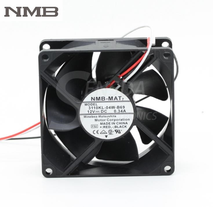 NMB 3110KL-04W-B69 8025 8cm 80mm DC 12V 0.34A server inverter axial dedicated computer cpu cooling fans