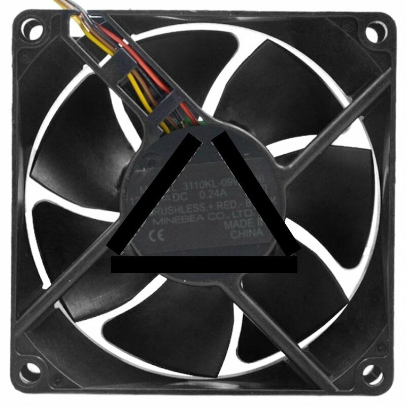 NMB 3110KL-09W-B36 12.6V 0.24A 4 Wires 8025 DC Brushless PWM Axial Fan