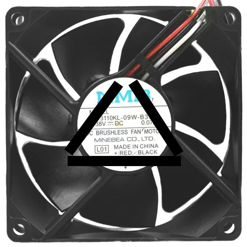 NMB 3110KL-09W-B39 38V 0.07A 3 Wires Axial Cooling Fan
