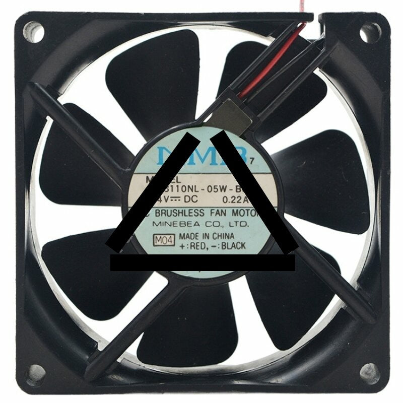 NMB 3110NL-05W-B60 DC 24V 0.22A 2 Wires Brushless Axial Cooling Fan