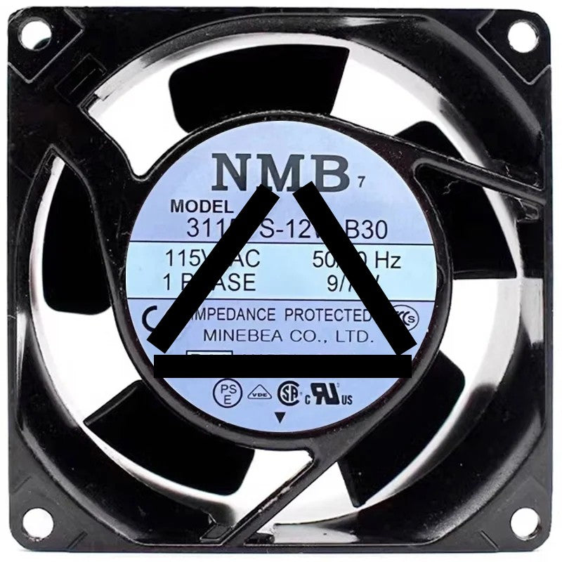 NMB 3115PS-12W-B30 115V 9/7W Impedance Protected 1 PHASE Cooling Fan