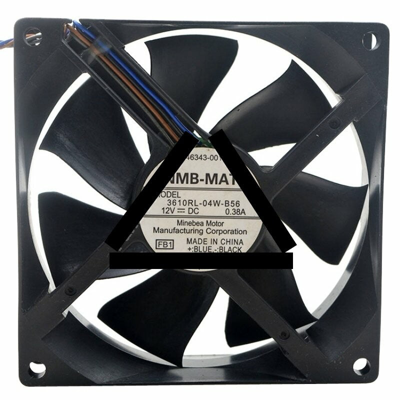 NMB 3610RL-04W-B56 DC 12V 0.38A 2 Wires / 3 Wires / 4 Wires Axial Cooling Fan