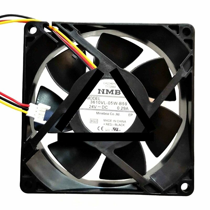 NMB 3610VL-05W-B59 DC 24V 0.29A 3 Wires Axial Cooling Fan