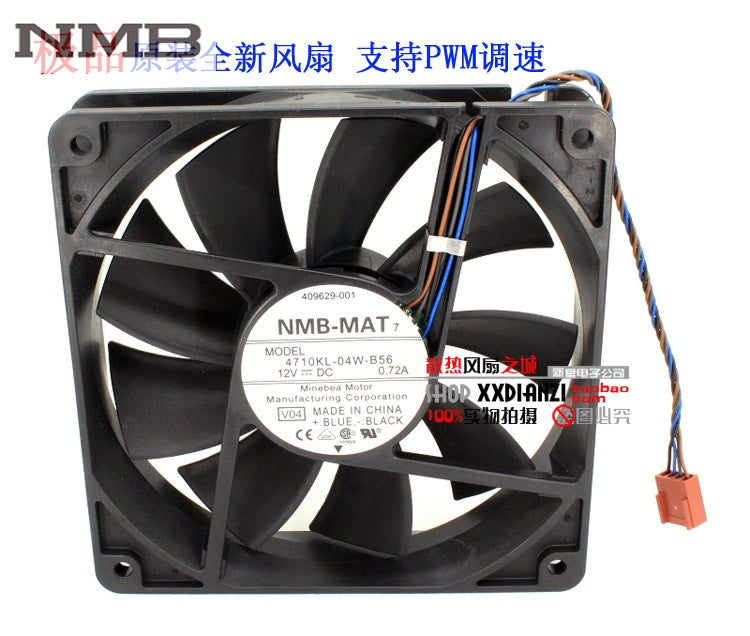 NMB 4710KL-04W-B56 12cm 125 1mm 0.72A 4-wire PWM industrial case axial cooling fans