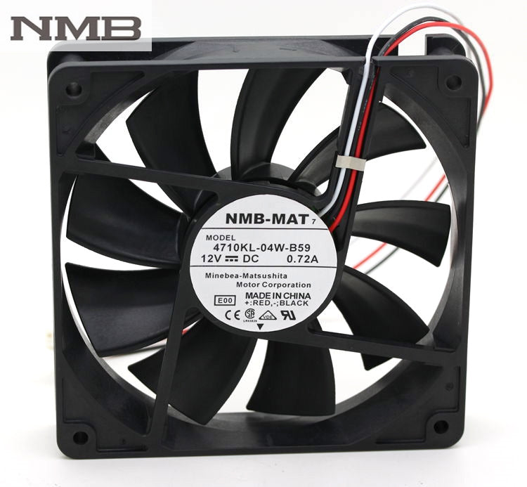 NMB 4710KL-04W-B59 12V 0.72A 12025 120*120*25MM 3 line to stop alarm fan