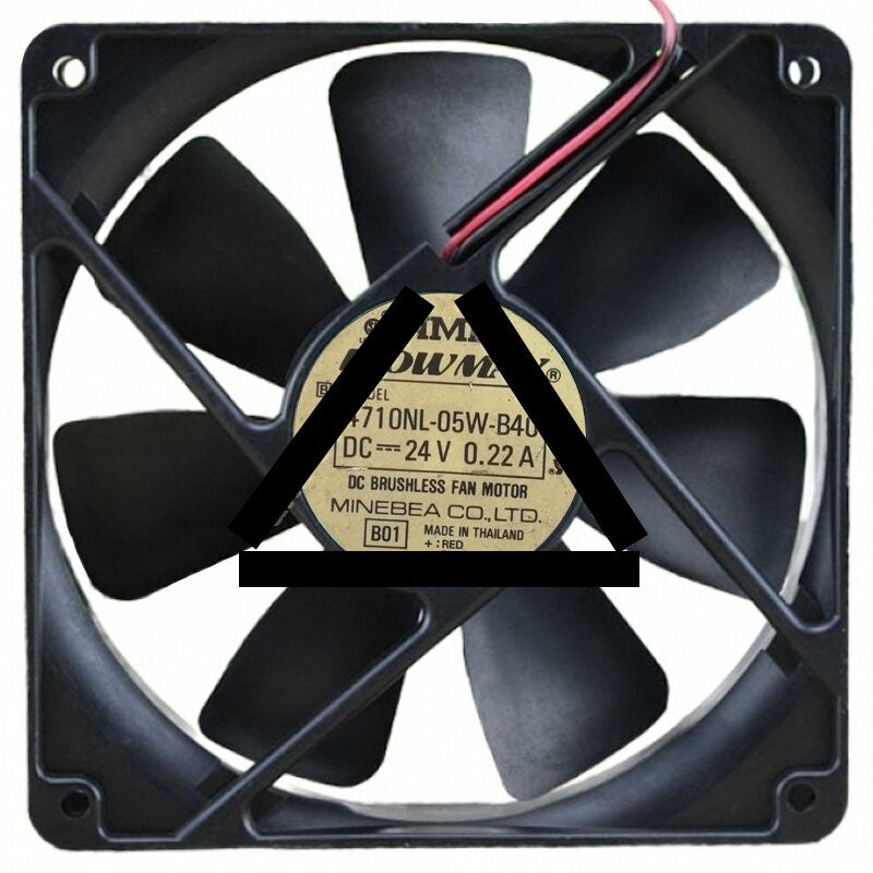 NMB 4710NL-05W-B40 24V 0.22A 2 Wires Brushless Axial Fan