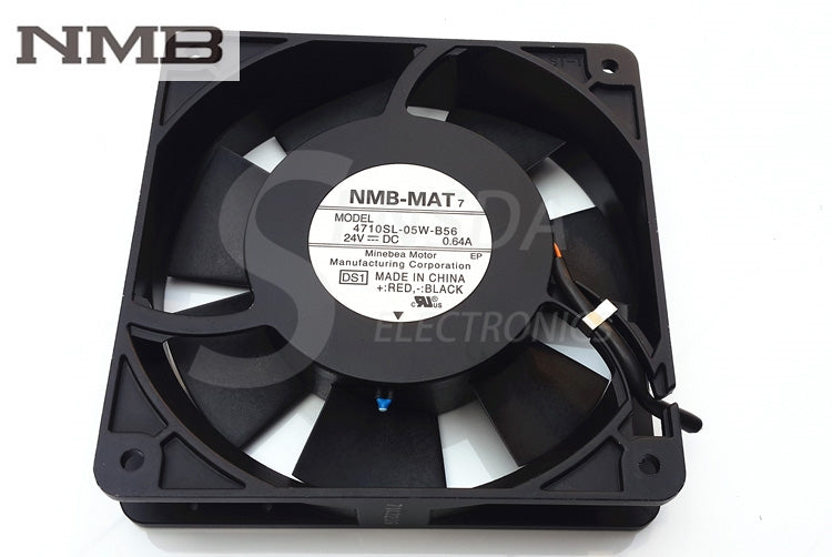 NMB 4710SL-05W-B56 125 24V 0.64A 12cm 1mm aluminum frame high tempreture axial industrial cooling fan