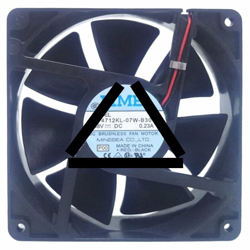 NMB 4712KL-07W-B30 DC 48V 0.23A 2 Wires Brushless Axial Cooling Fan