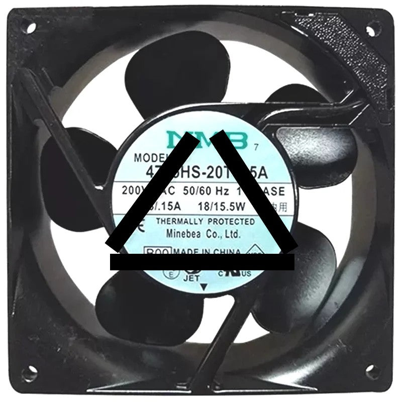 NMB 4715HS-20T-B5A 200V 0.18/0.15A 18/15.5W 1 PHASE Thermally Protected Cooling Fan