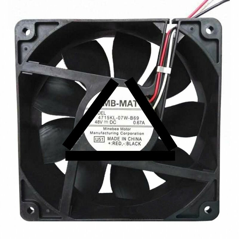 NMB 4715KL-07W-B69 DC 48V 0.67A 3 Wires Axial Cooling Fan