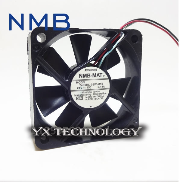 NMB 6015 24V 6CM 2406RL-05W-M59 inverter fan printer fan 10pcs /lot
