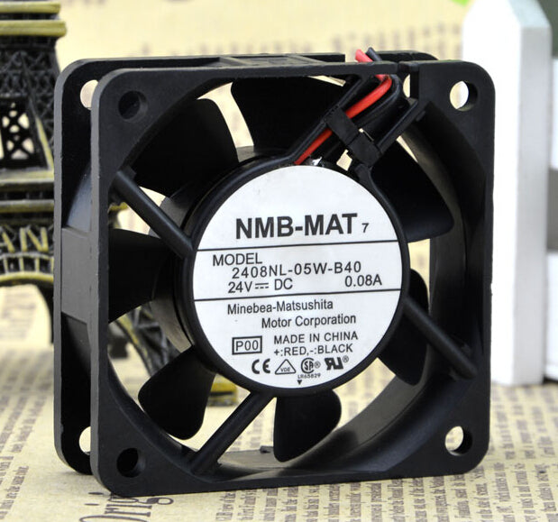 NMB 6020 24V 0.08A 6 cm mute 2 wire inverter fan 2408NL-05W-B40