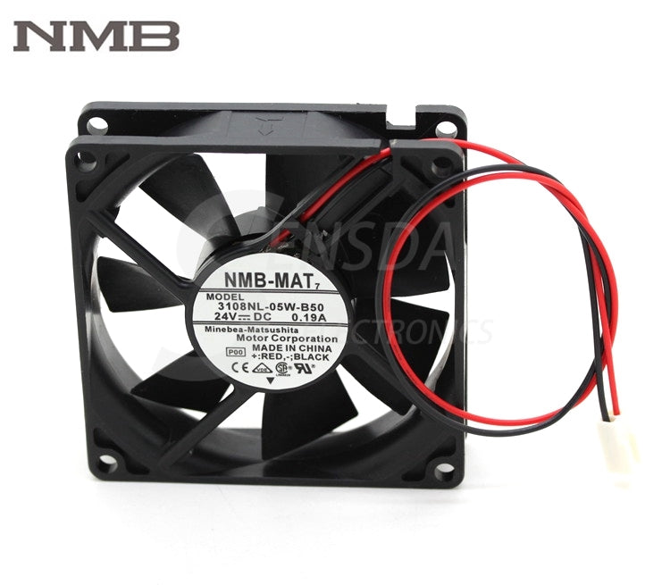 NMB 8025 3108NL-05W-B50 80mm 8cm DC 24V 0.22A 3Wire server inverter axial Cooling Fans