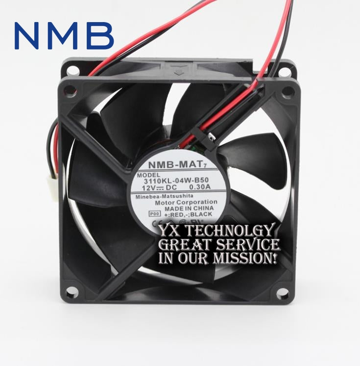 NMB 80*80*25 3110KL-04W-B50 12V 0.3A 8025 8cm double ball bearing fan
