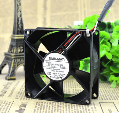 NMB 8CM 3112KL-04W-B69 80*80*32MM 12V 0.58A 3 lines server dual ball chassis fan