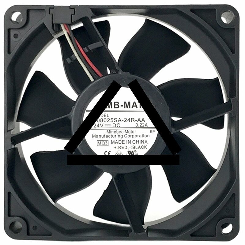 NMB-MAT 08025SA-24R-AA DC 24V 0.22A 2 Wires / 3 Wires Axial Cooling Fan