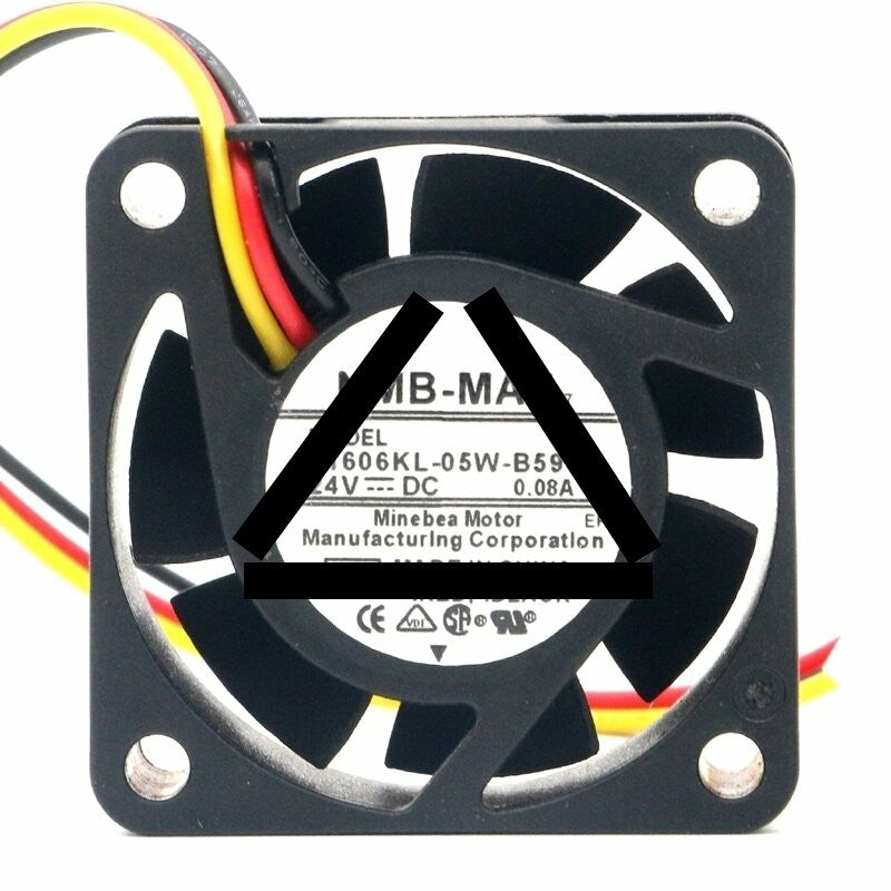 NMB-MAT 1606KL-05W-B59 DC 24V 0.08A 2 Wires / 3 Wires Axial Cooling Fan