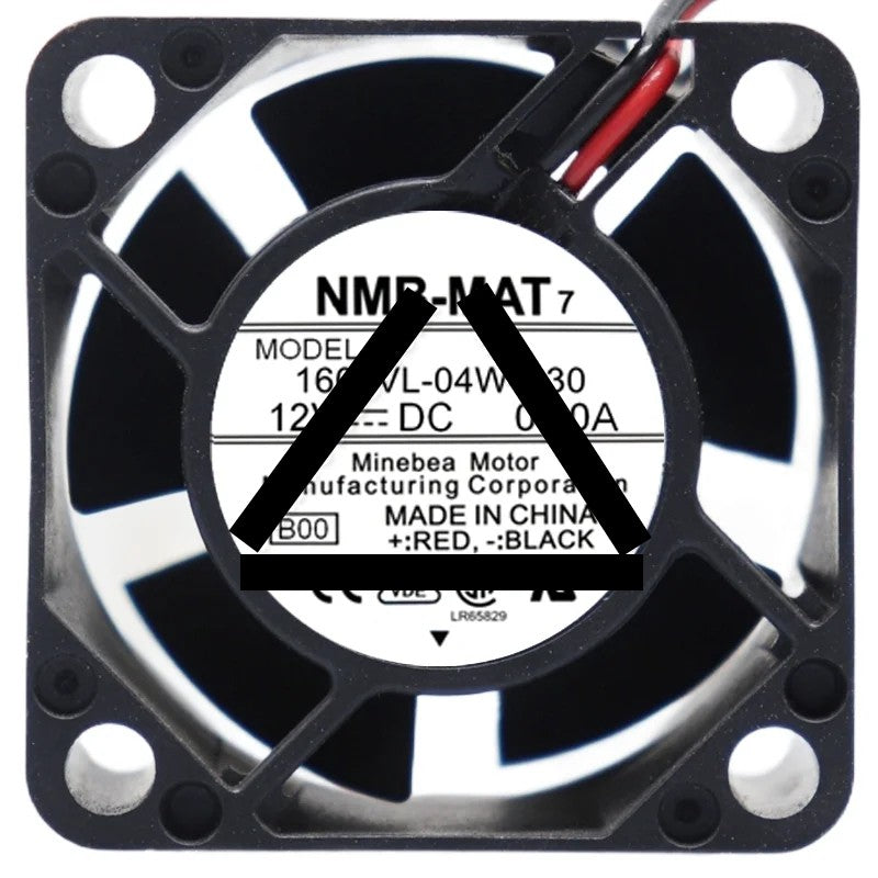 NMB-MAT 1608VL-04W-B30 DC 12V 0.10A 2 Wires Axial Cooling Fan