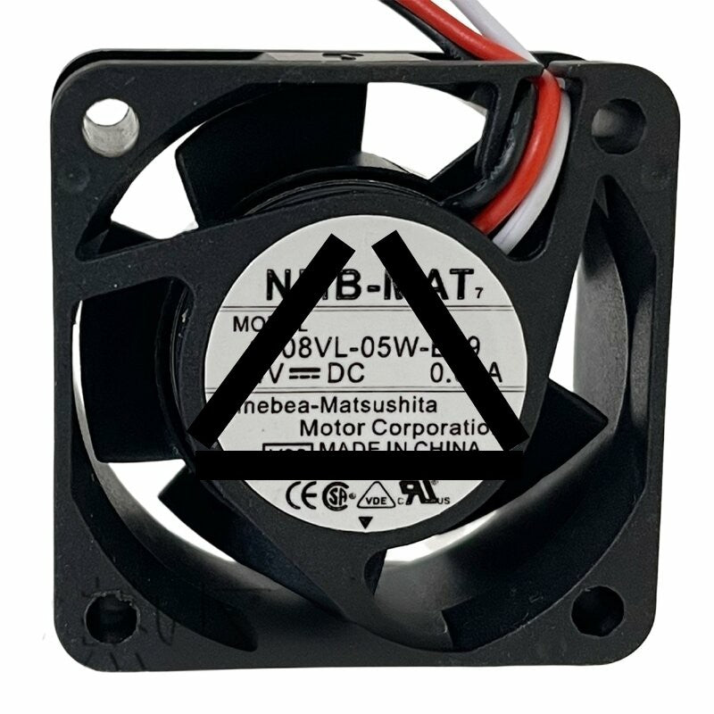 NMB-MAT 1608VL-05W-B59 DC 24V 0.09A 3 Wires Axial Cooling Fan