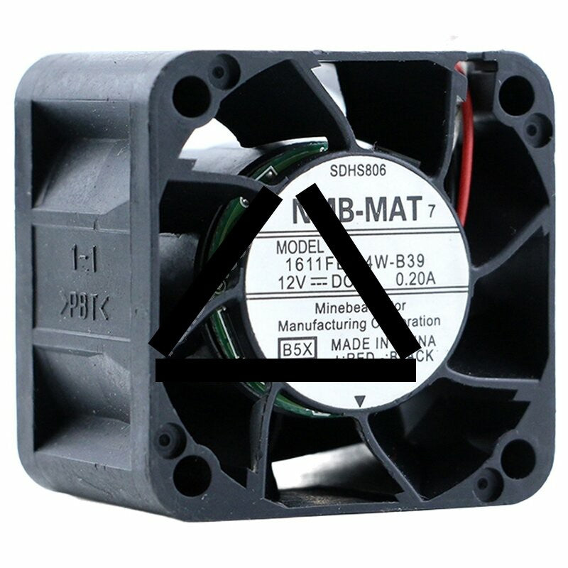 NMB-MAT 1611FB-04W-B39 DC 12V 0.20A 2 / 3 Wires 4028 Axial Cooling Fan