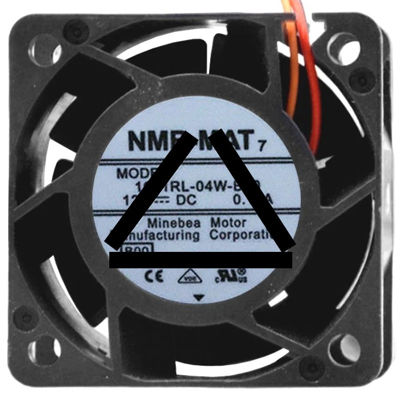 NMB-MAT 1611RL-04W-B40 DC 12V 0.13A 2 Wires Axial Cooling Fan