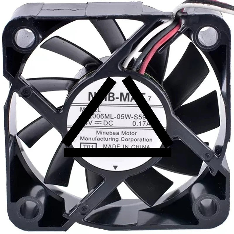 NMB-MAT 2006ML-05W-S59 DC 24V 0.17A 3 Wires Axial Cooling Fan