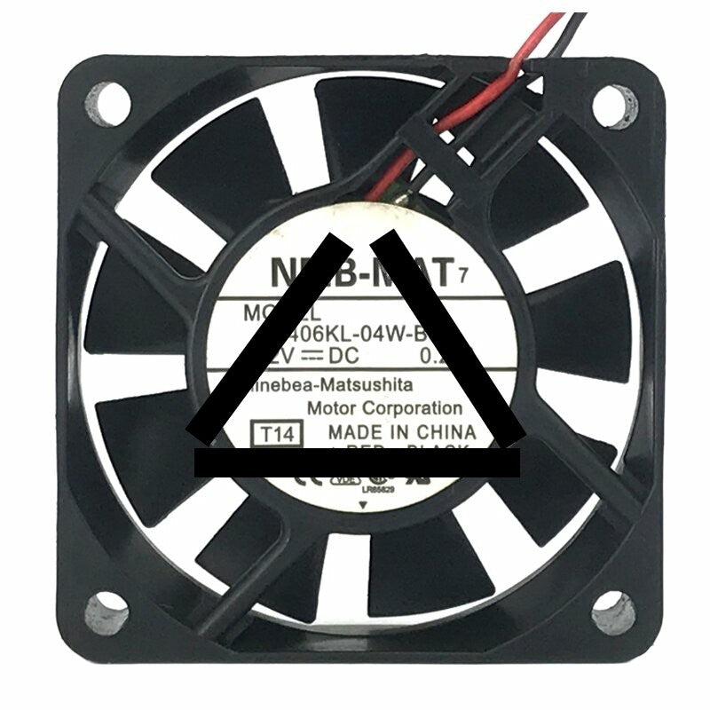 NMB-MAT 2406KL-04W-B50 DC 12V 0.21A 2 Wires Axial Cooling Fan