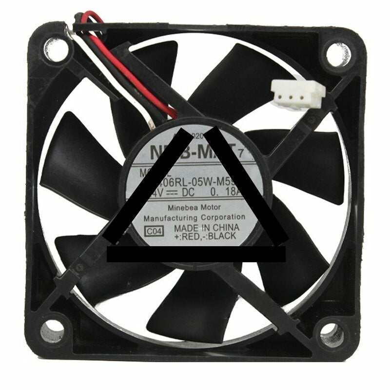 NMB-MAT 2406RL-05W-M59 DC 24V 0.18A 2 Wires / 3 Wires Axial Cooling Fan