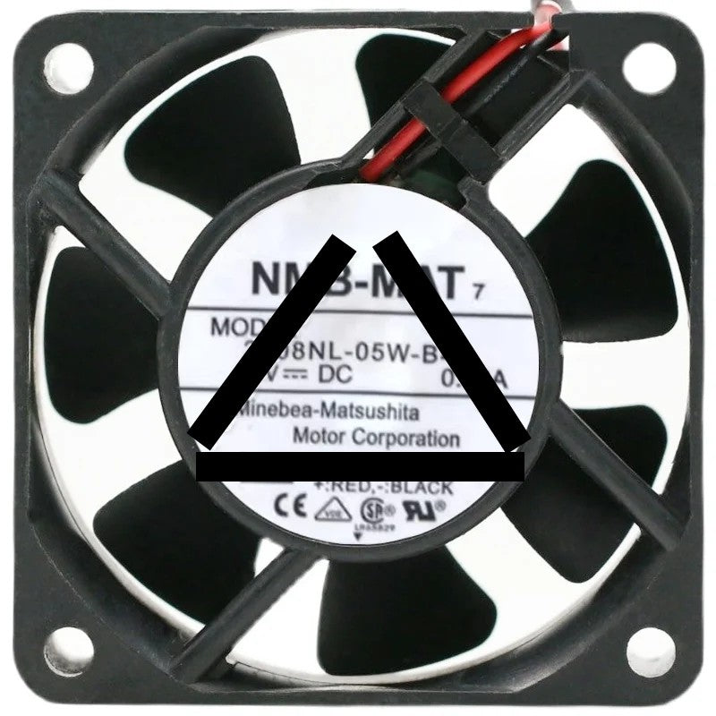 NMB-MAT 2408NL-05W-B40 DC 24V 0.08A 2 Wires Axial Cooling Fan