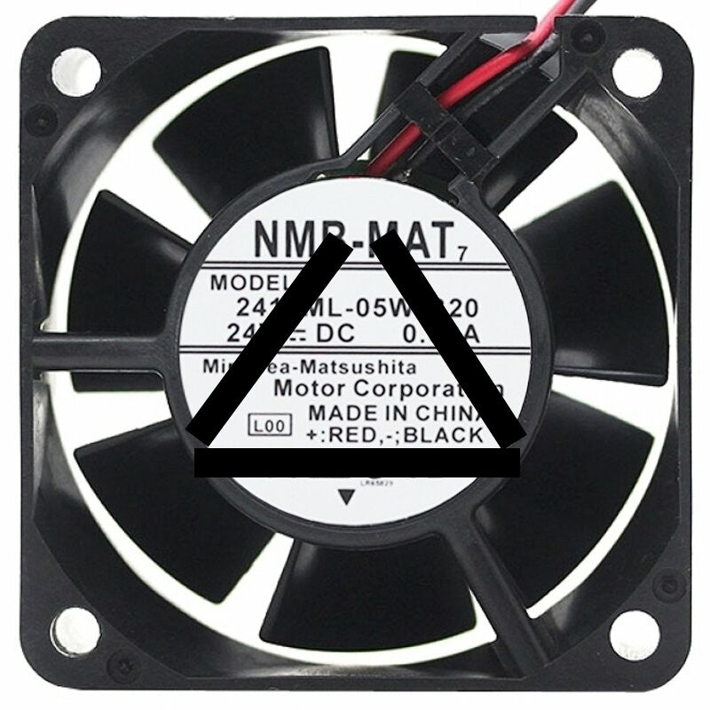 NMB-MAT 2410ML-05W-B20 DC 24V 0.09A 2 Wires 6025 Axial Cooling Fan