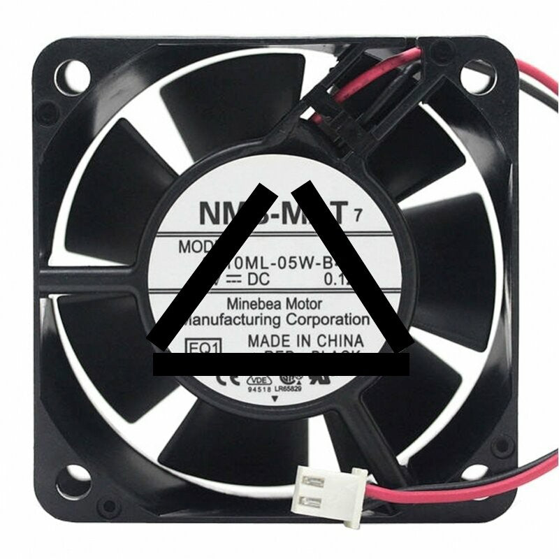 NMB-MAT 2410ML-05W-B40 DC 24V 0.12A 2 Wires Axial Cooling Fan