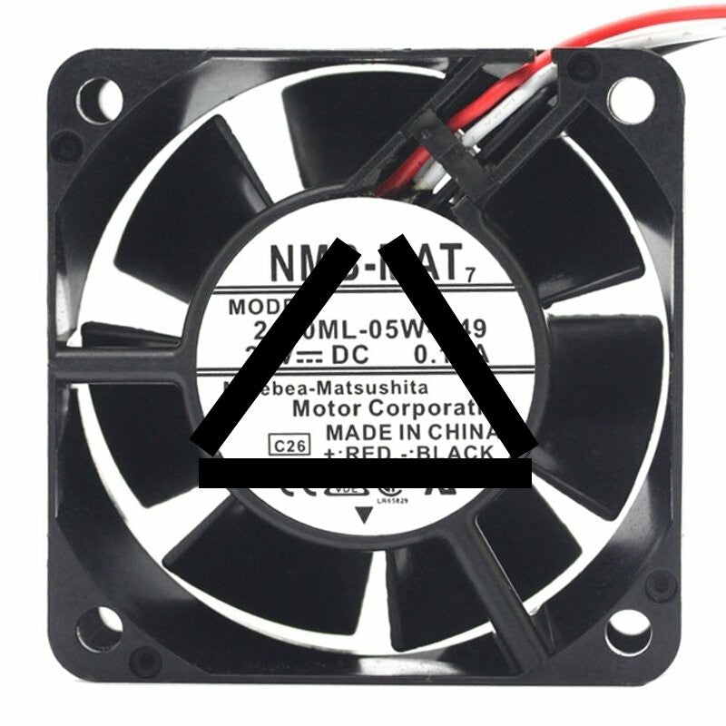 NMB-MAT 2410ML-05W-B49 DC 24V 0.12A 3 Wires Axial Cooling Fan