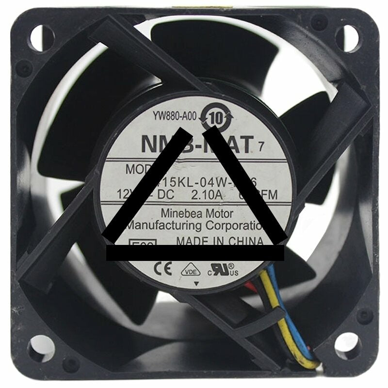 NMB-MAT 2415KL-04W-B96 DC 12V 2.10A 6038 67CFM Axial Cooling Fan