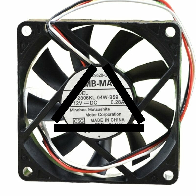 NMB-MAT 2806KL-04W-B59 DC 12V 0.28A 3 Wires Axial Cooling Fan