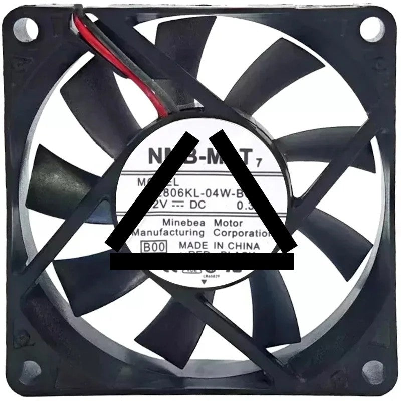 NMB-MAT 2806KL-04W-B60 DC 12V 0.39A 2 Wires Axial Cooling Fan