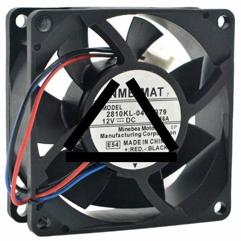 NMB-MAT 2810KL-04W-B79 DC 12V 0.46A 3 Wires 7025 Axial Cooling Fan
