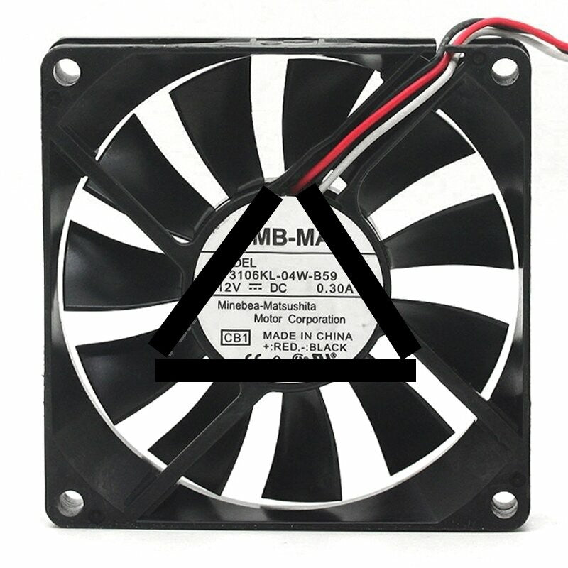 NMB-MAT 3106KL-04W-B59 DC 12V 0.30A 3 Wires Axial Cooling Fan