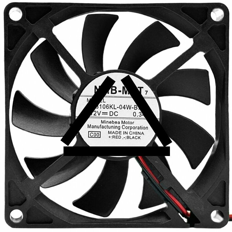 NMB-MAT 3106KL-04W-B70 DC 12V 0.34A 2 Wires Axial Cooling Fan