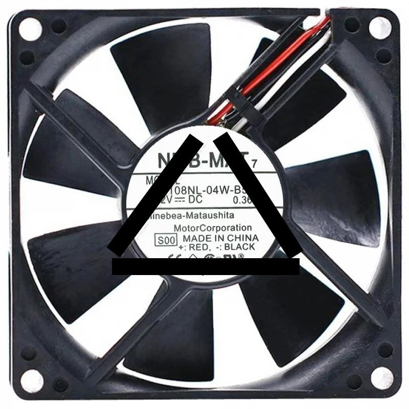 NMB-MAT 3108NL-04W-B50 DC 12V 0.36A 3 Wires Axial Cooling Fan