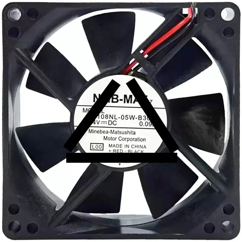 NMB-MAT 3108NL-05W-B30 DC 24V 0.09A 2 Wires Axial Cooling Fan