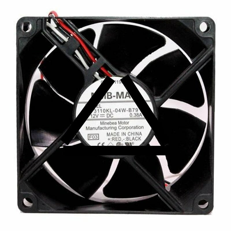 NMB-MAT 3110KL-04W-B79 DC 12V 0.38A 3 Wires Axial Cooling Fan