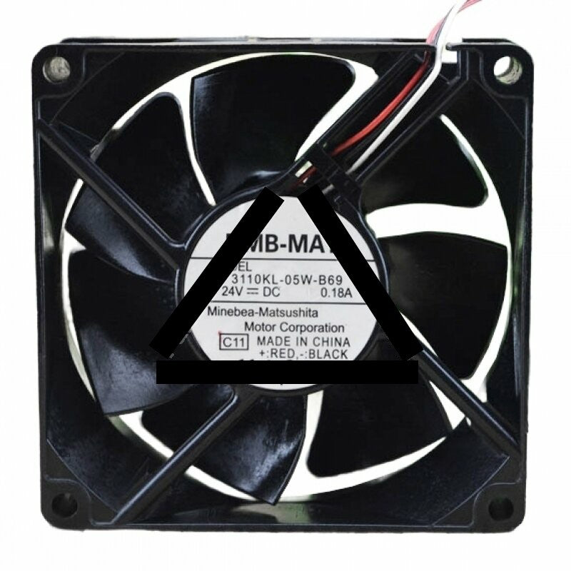 NMB-MAT 3110KL-05W-B69 DC 24V 0.18A 2 Wires / 3 Wires Axial Cooling Fan